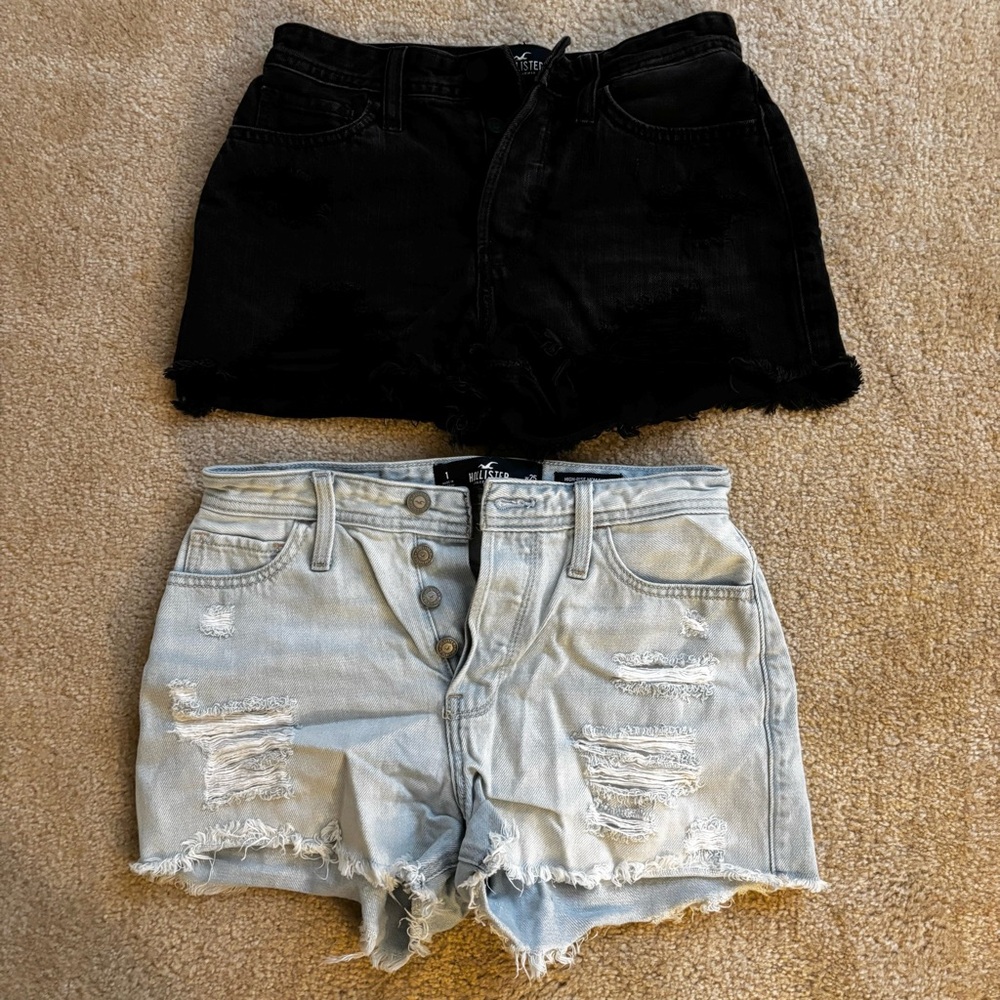 Hollister High Waisted Denim Shorts - 2 Pairs
